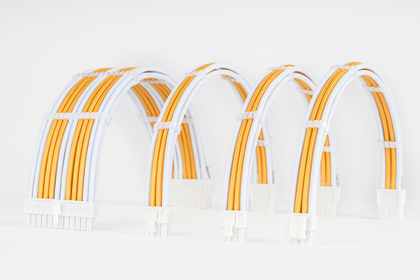 Sensei Mods Custom Sleeved Cable - Purity White and Asphalt Black Dual Colour