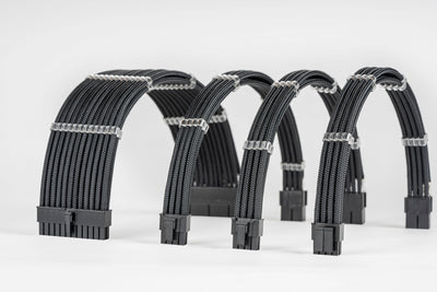 Sensei Mods Custom Sleeved Cable - Asphalt Black Single Colour