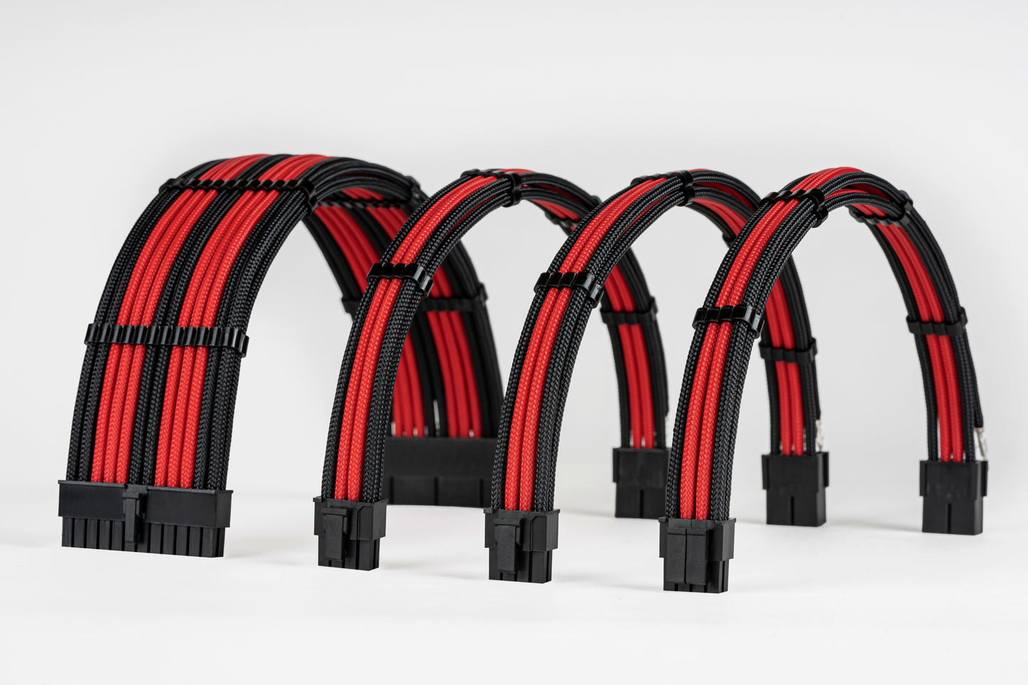 Sensei Mods Custom Sleeved Cable -  Purity White and Asphalt Black Dual Colour