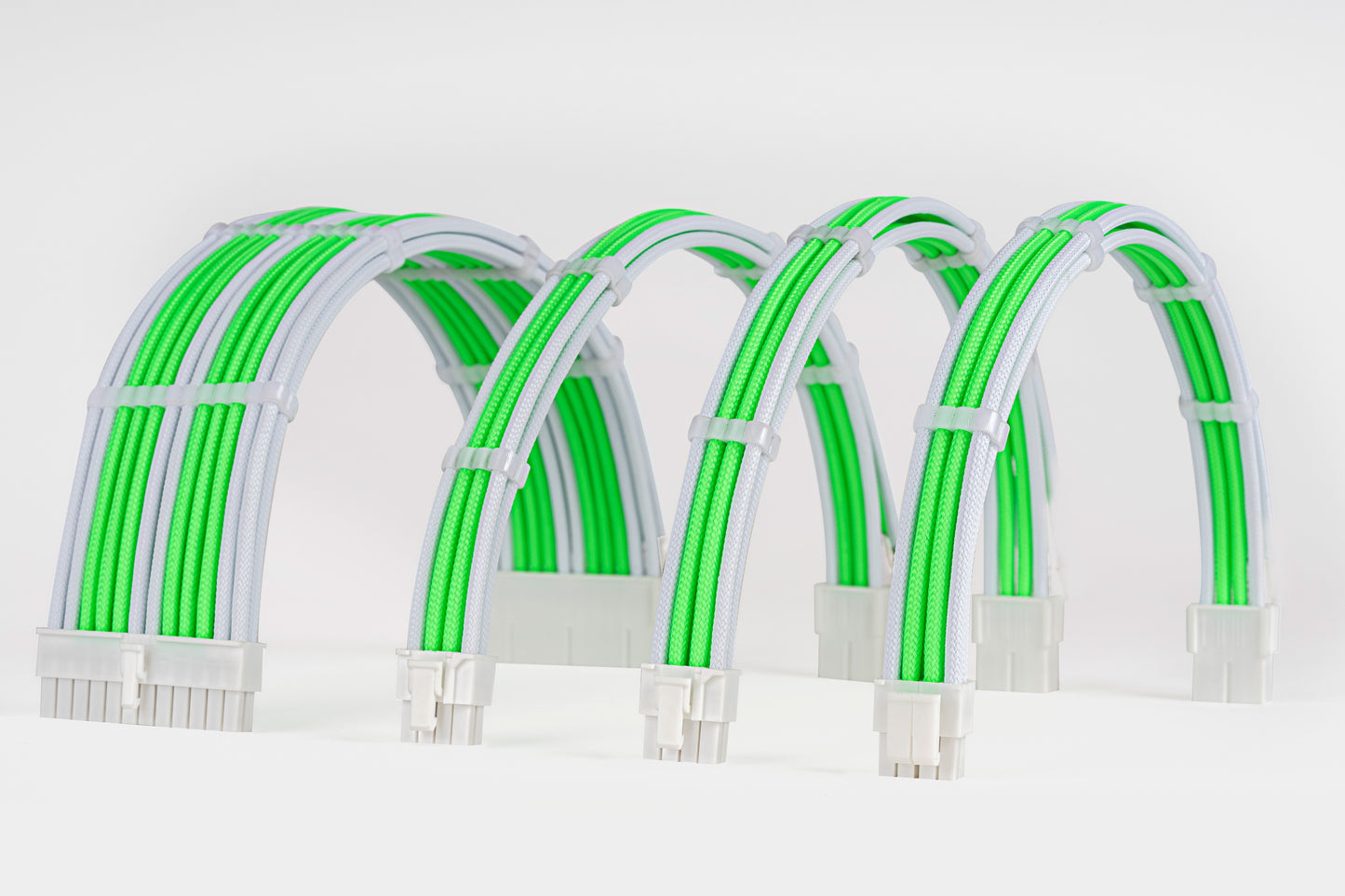 Sensei Mods Custom Sleeved Cable -  Purity White and Asphalt Black Dual Colour