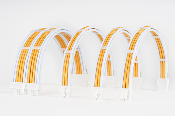 Sensei Mods Custom Sleeved Cable -  Purity White and Asphalt Black Dual Colour