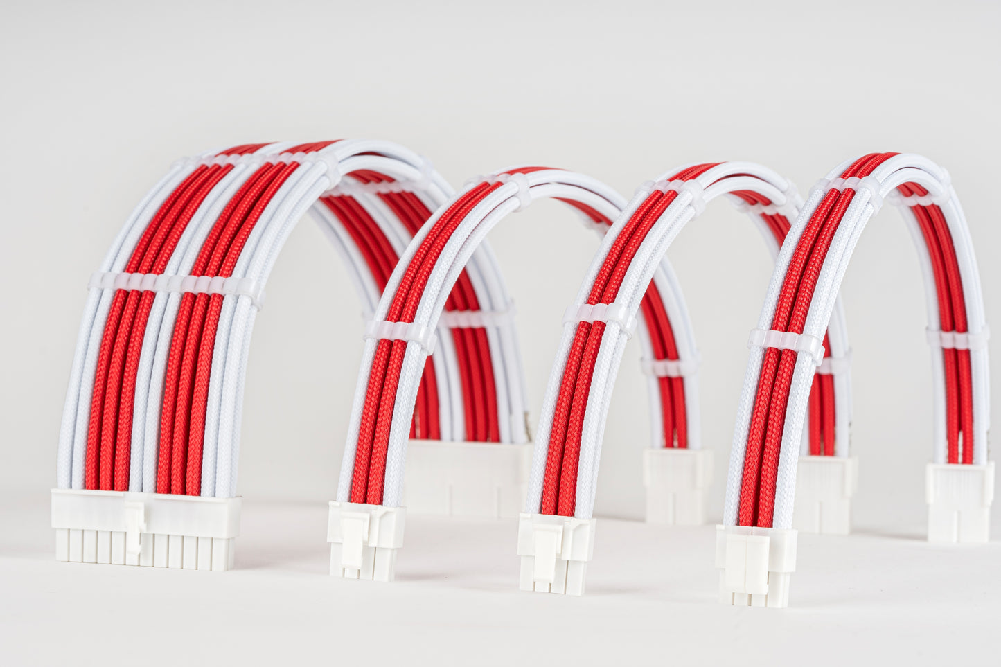 Sensei Mods Custom Sleeved Cable -  Purity White and Asphalt Black Dual Colour